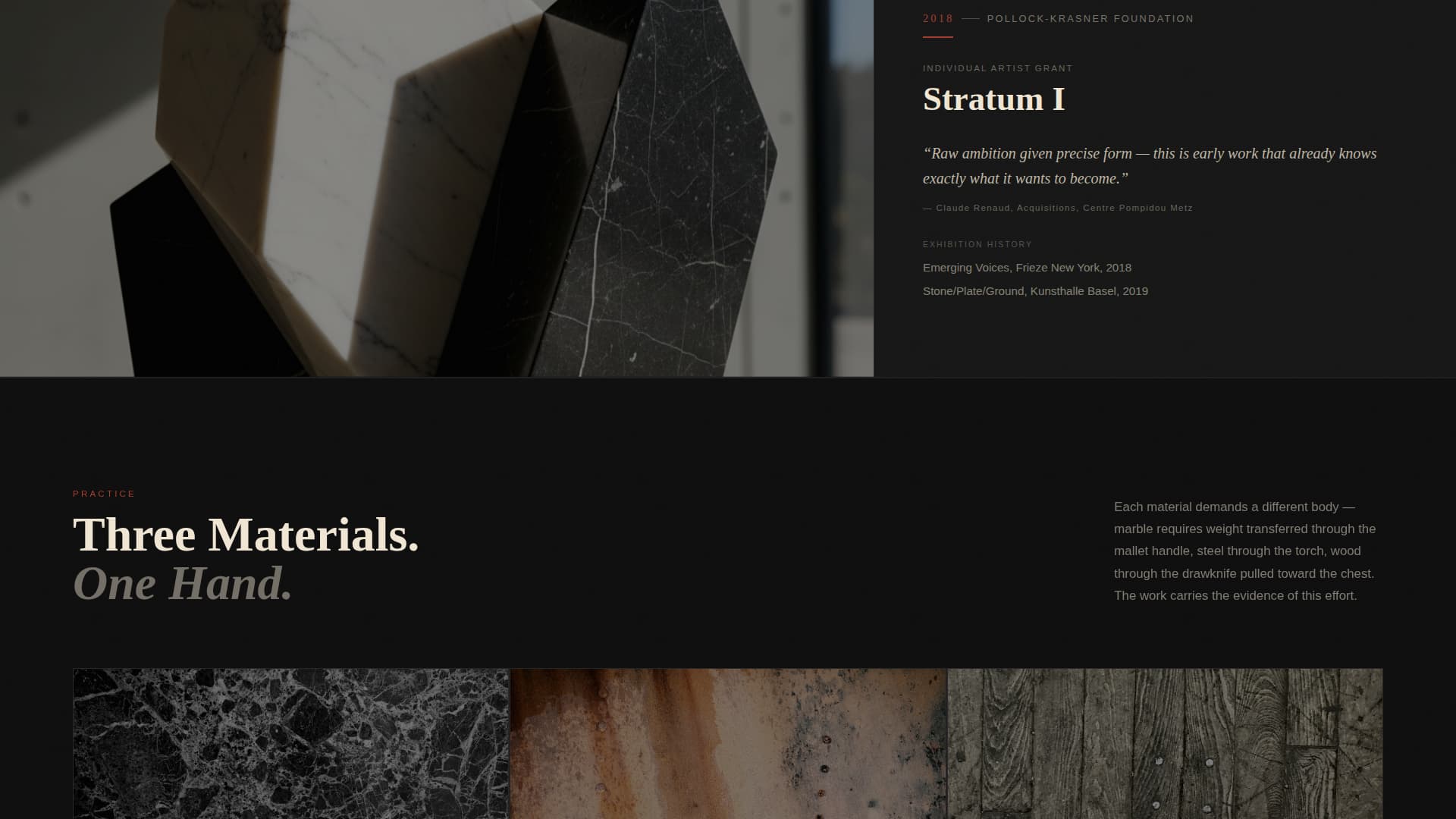 Sculptor Portfolio Directory Website Template