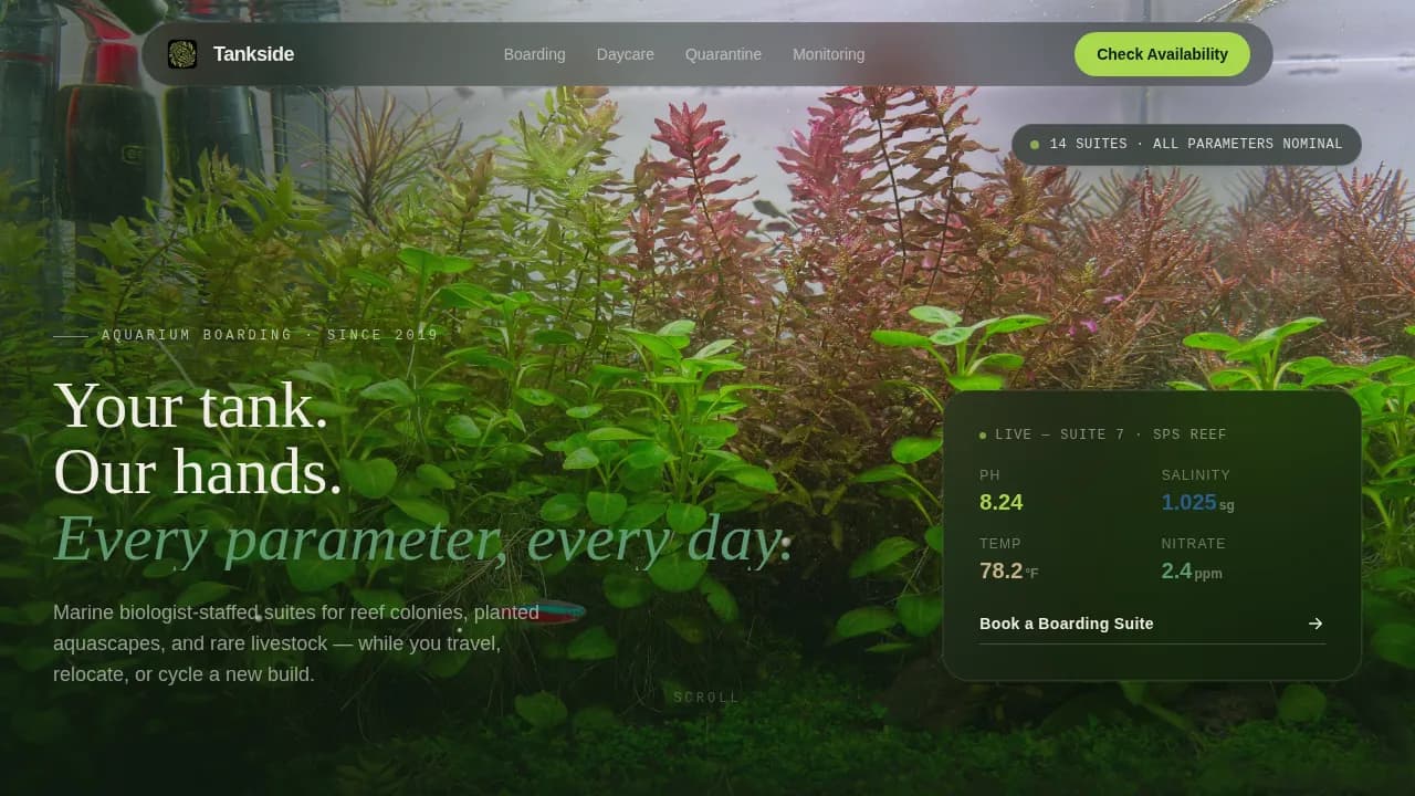 Aquacare — Expert Aquatic Boarding Landing Page Template