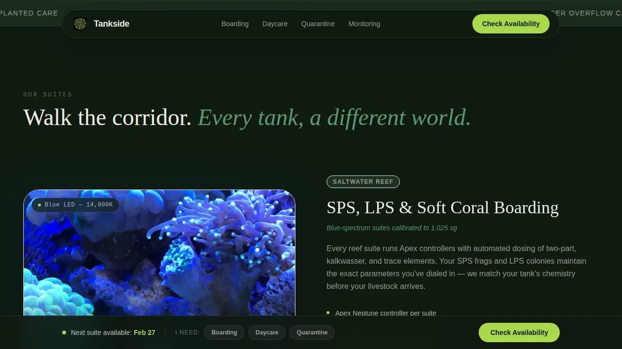 Aquacare — Expert Aquatic Boarding Landing Page Template