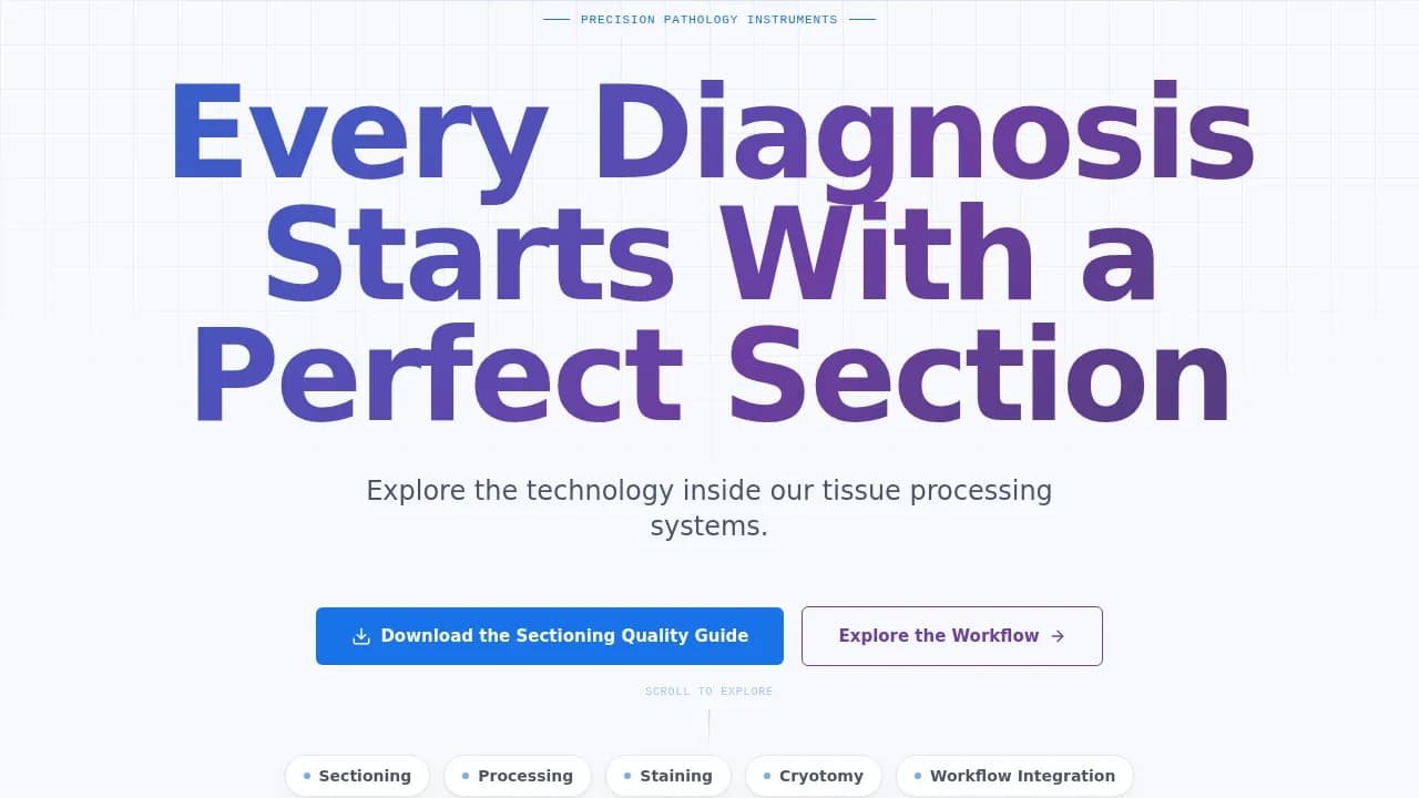 Analyze — Diagnostic Laboratory Equipment Landing Page Template