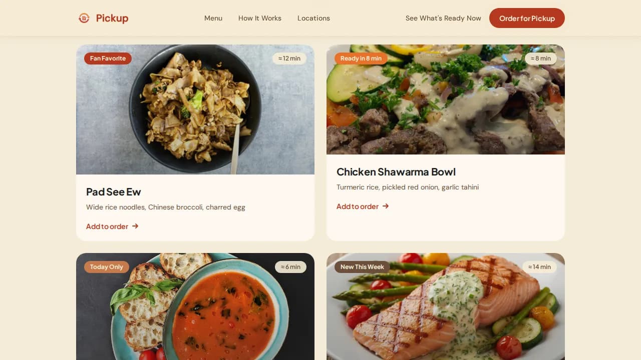 Digital Menu & Ordering Professional Website Template