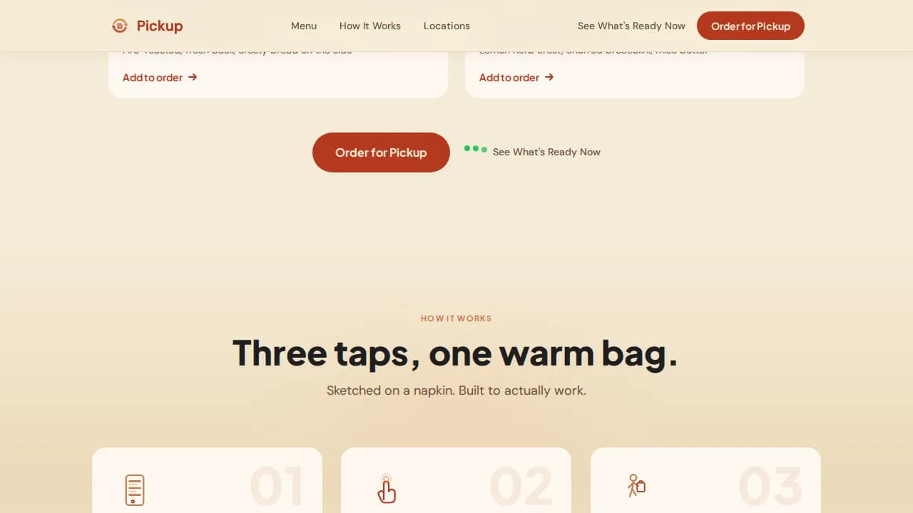 Digital Menu & Ordering Professional Website Template