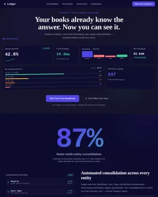Accounting Vertical SaaS Professional Website Template