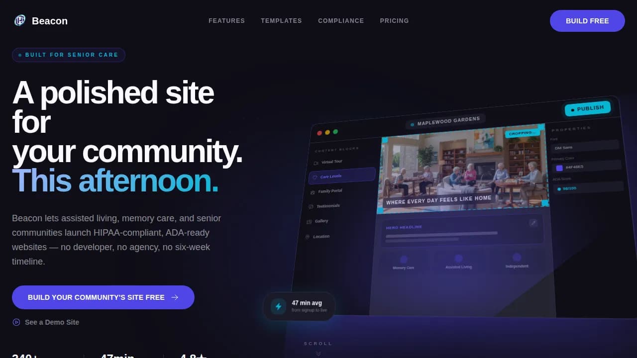 Illuminate — Geriatric Care Platform Landing Page Template