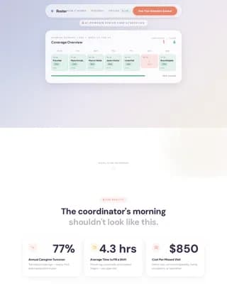AI for Senior Care Professional Website Template