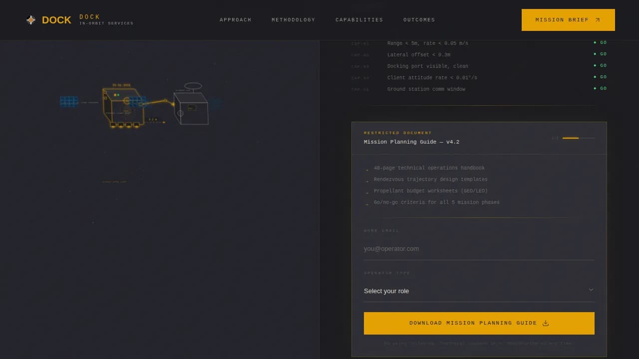 Orbit — Advanced Satellite Servicing Landing Page Template