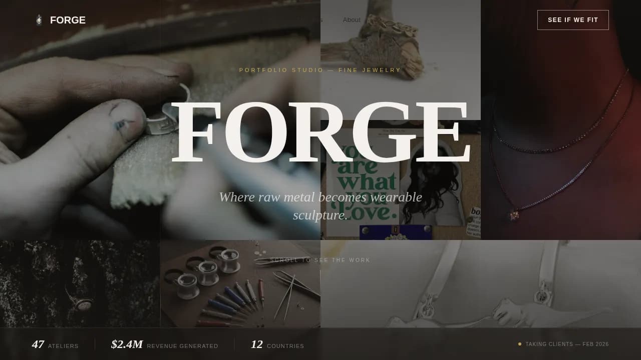 Jeweler Portfolio Portfolio Website Template