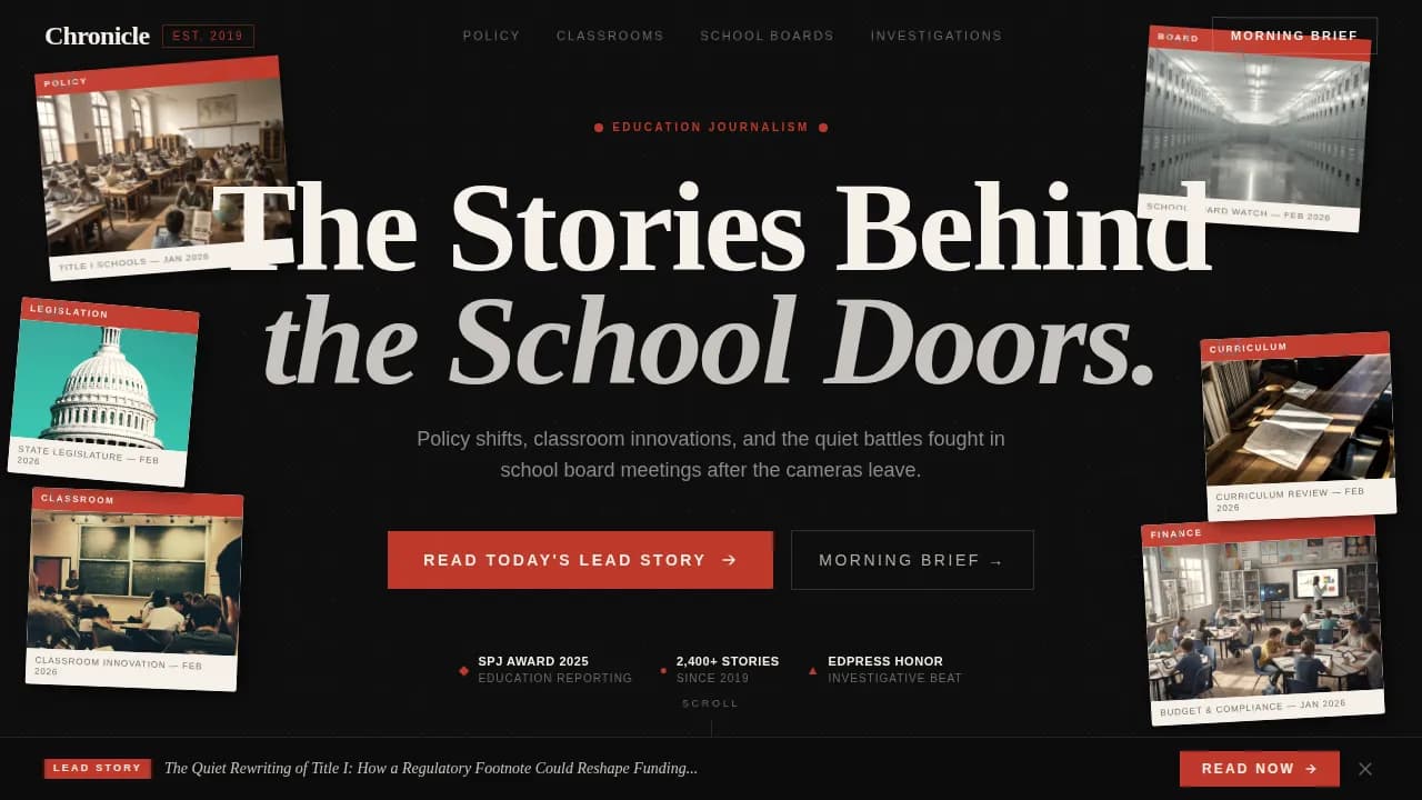 Education Blog & Media Education Website Template