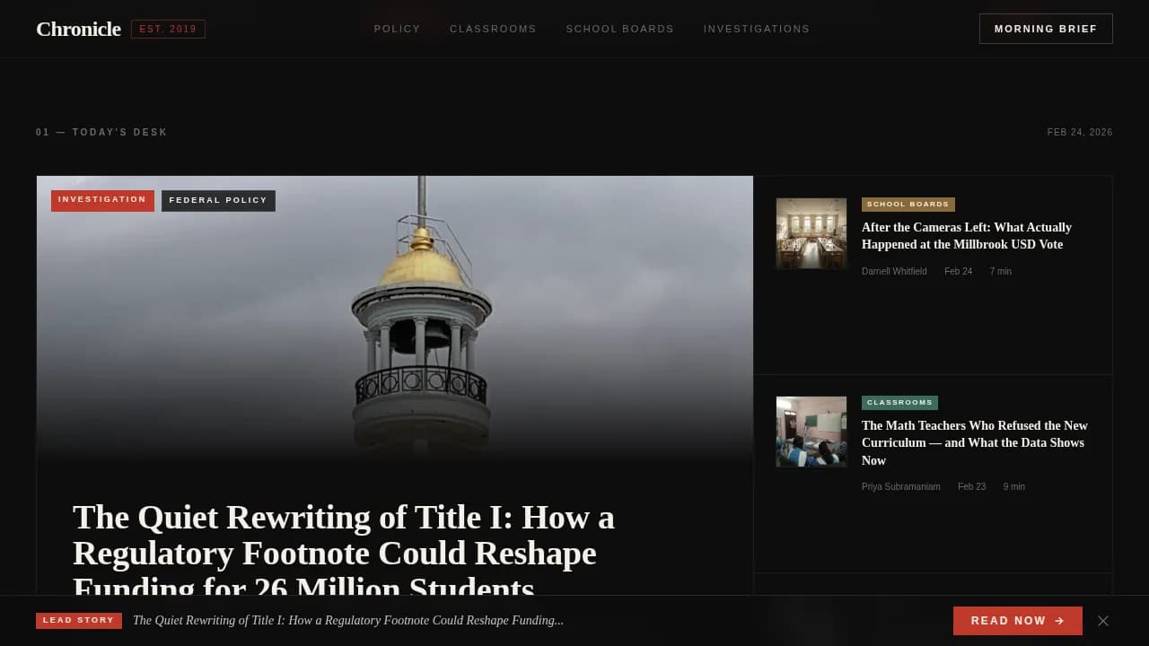 Education Blog & Media Education Website Template
