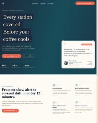 Roster - Franchise Temp Staffing Landing Page Template