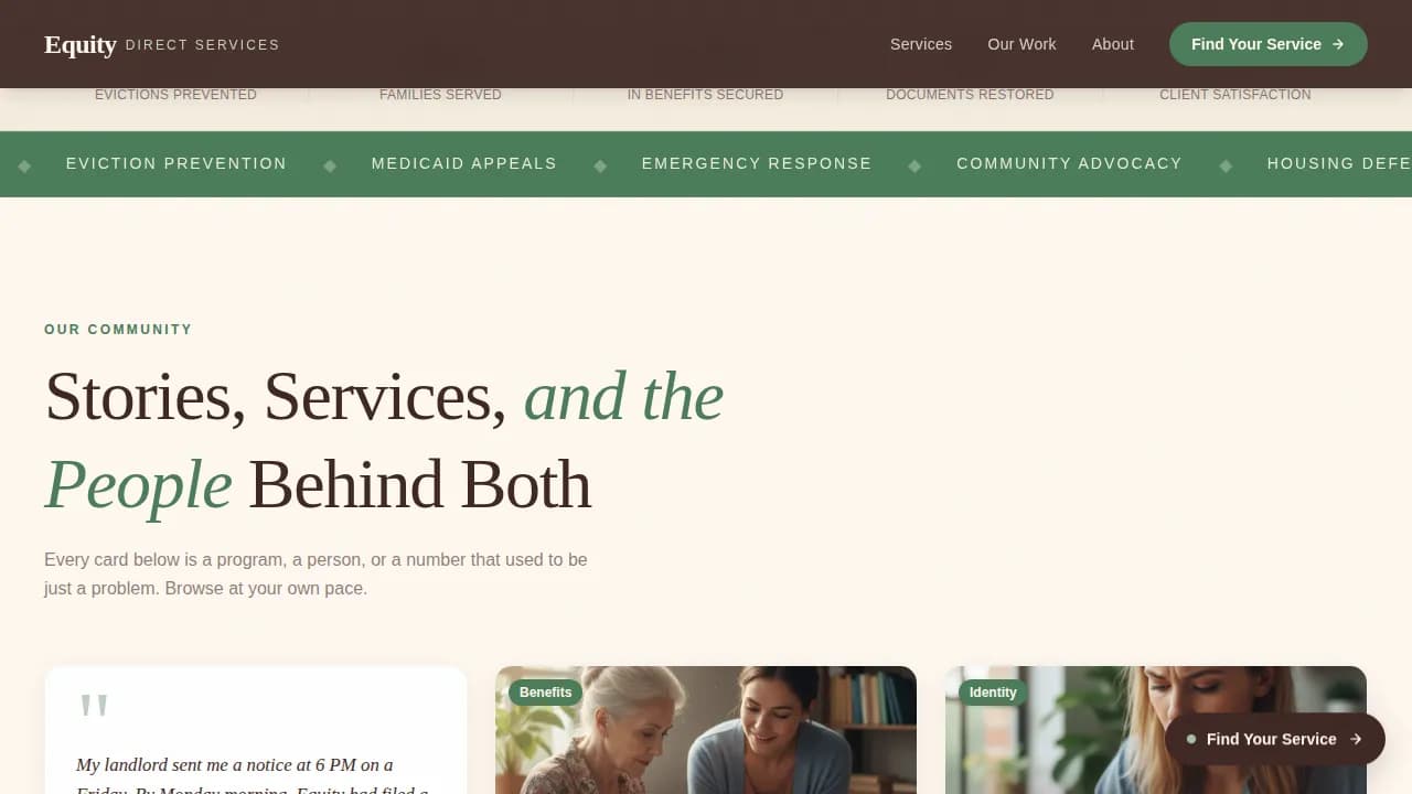 Parity — Inclusive Economic Justice Landing Page Template