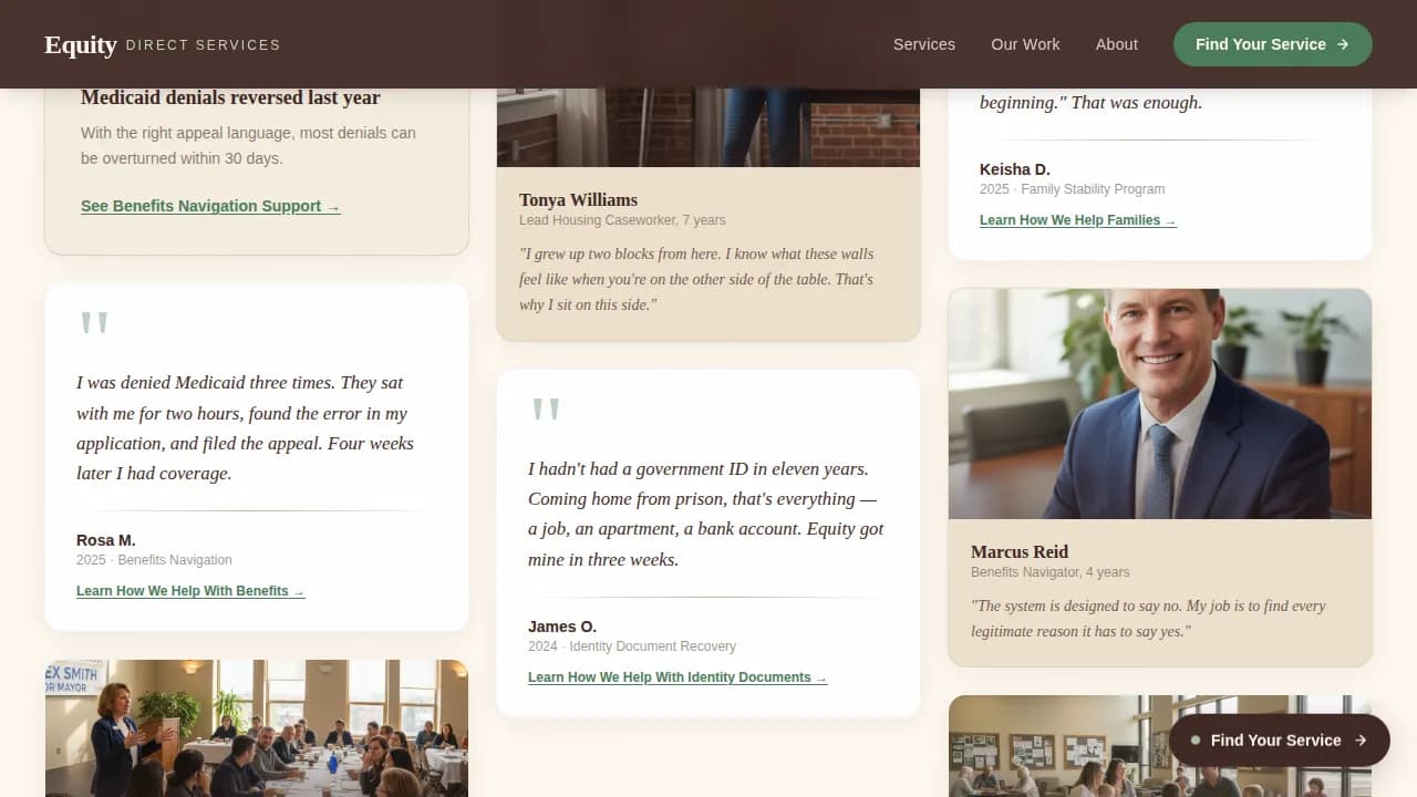 Parity — Inclusive Economic Justice Landing Page Template
