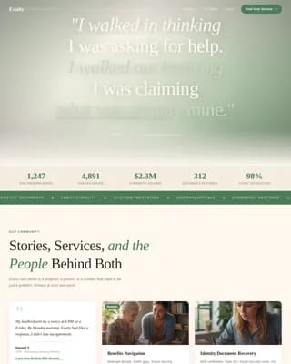 Parity — Inclusive Economic Justice Landing Page Template