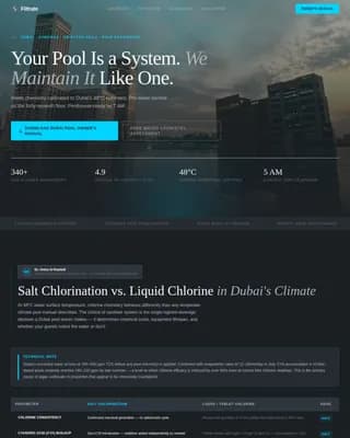 Filtrate — Reliable Pool Service Landing Page Template