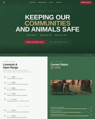 Animal Control Government Privacy Policy Website Template