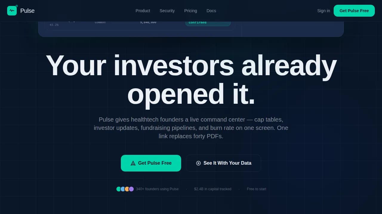 HealthTech Startup Specialist Professional Website Template