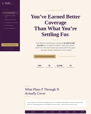 Senior (75+) Insurance Professional Website Template