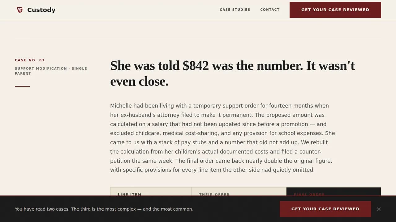 Advocate — Results Family Lawyer Landing Page Template