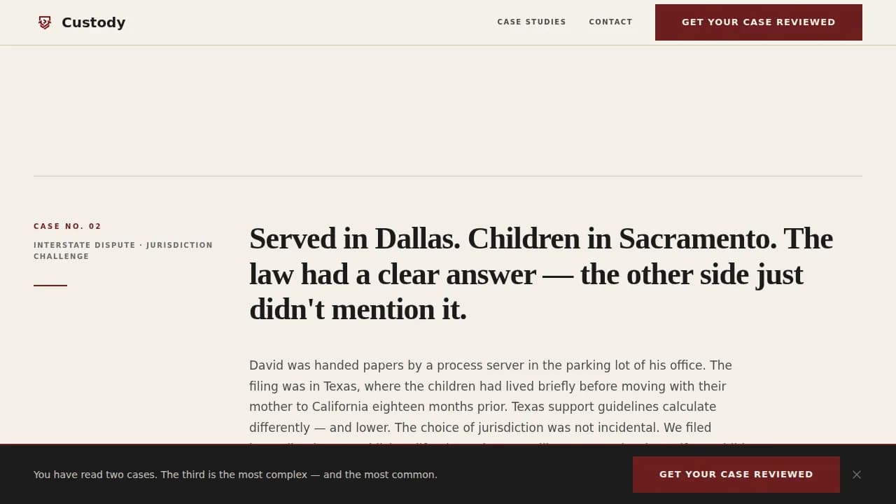 Advocate — Results Family Lawyer Landing Page Template