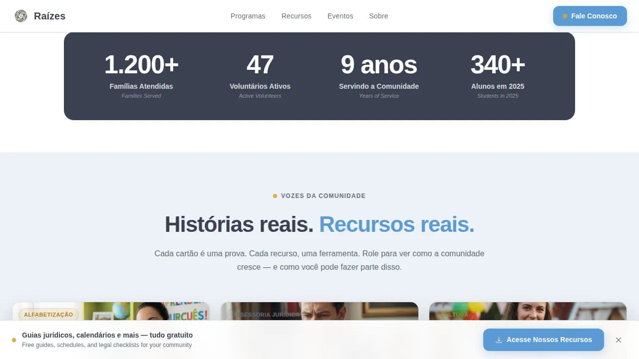 Razes - Civic Community Resource Landing Page Template