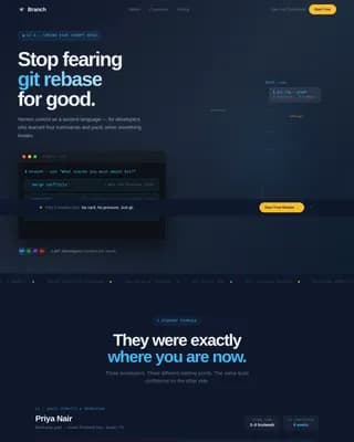 Fork — Advanced Version Control Platform Landing Page Template