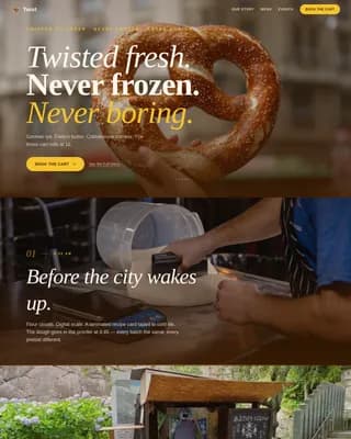 Pretzel — Artisan Gourmet Snack Landing Page Template