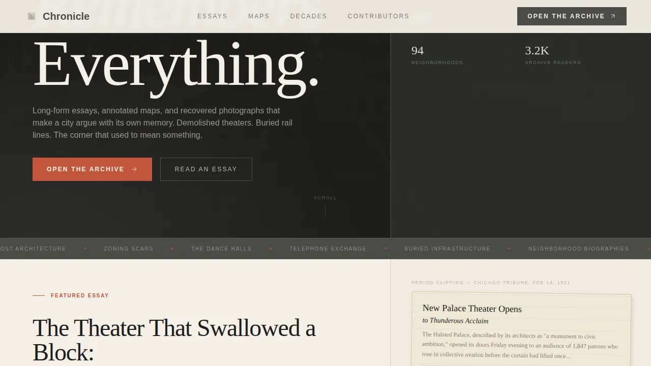 Heritage — Vivid Regional Heritage Landing Page Template