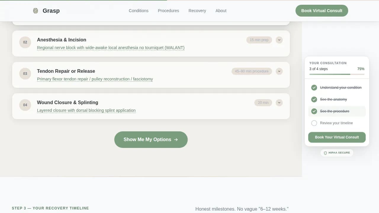 Precision — Expert Surgical Booking Landing Page Template