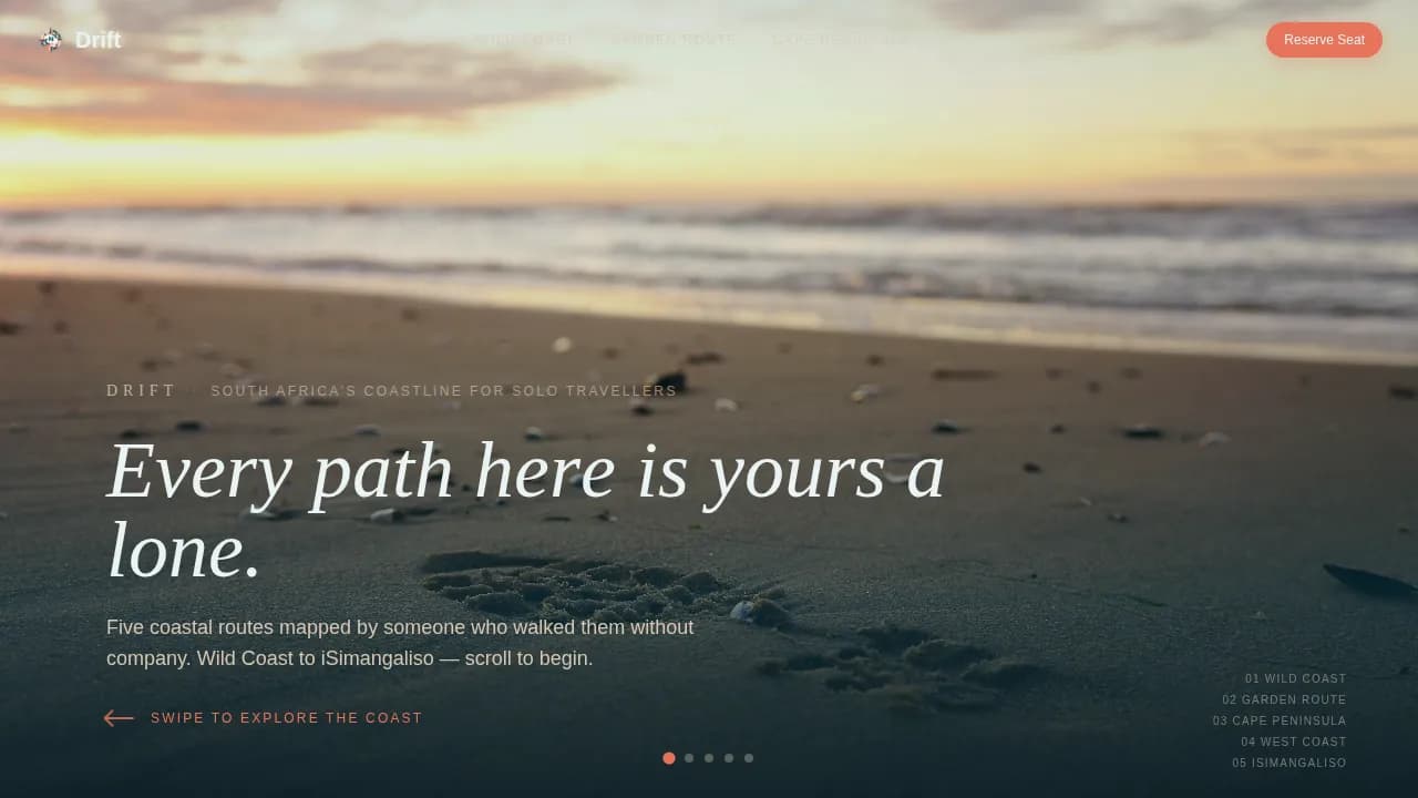 South Africa Travel Professional Website Template