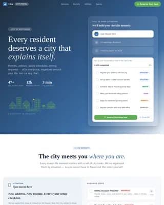 Nexus — Streamlined Municipal Services Landing Page Template