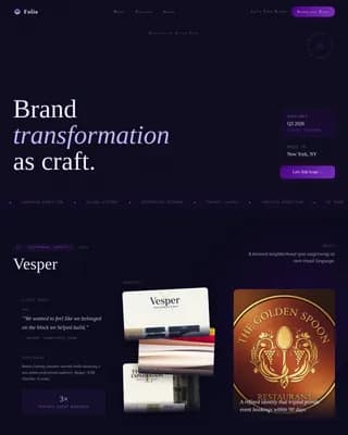 Atelier — Professional Design Studio Landing Page Template