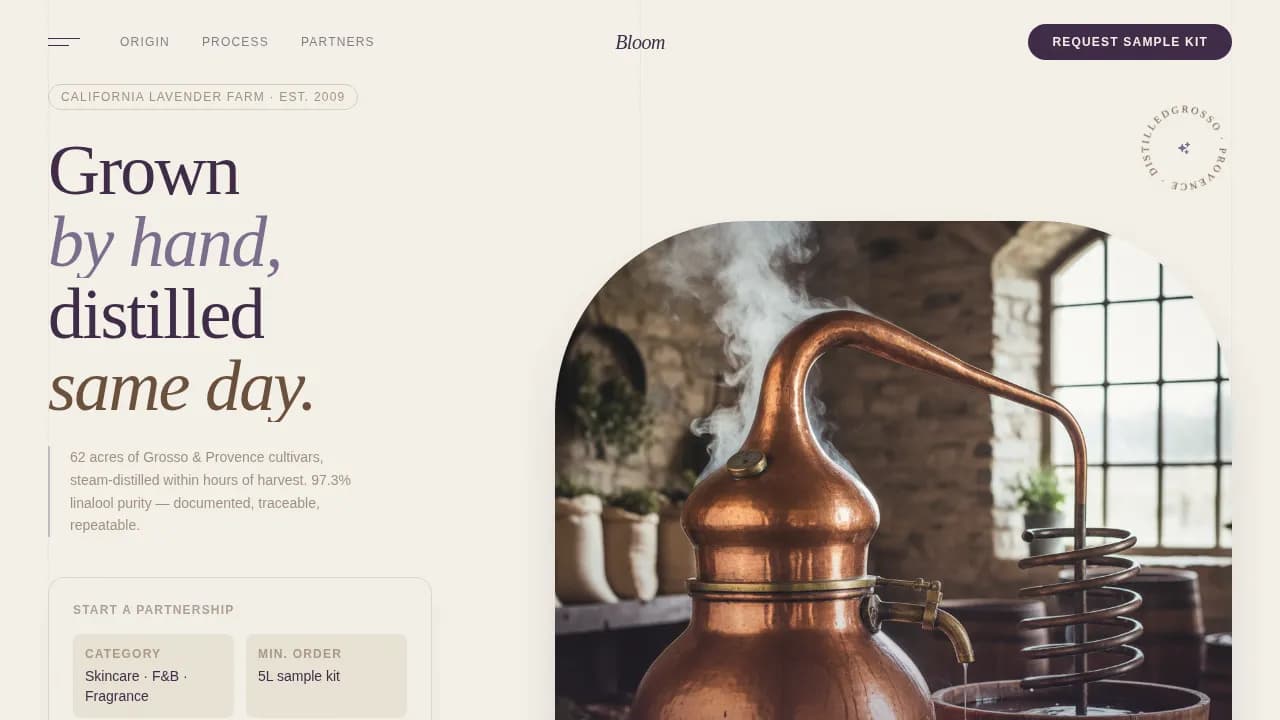Botanica — Premium Herb Farming Landing Page Template