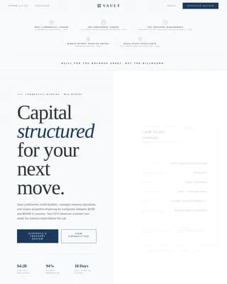 Treasury — Premium Banking Solutions Landing Page Template