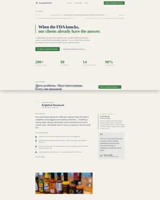 Safeguard — Regulatory Food Service Consulting Landing Page Template