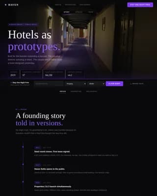 Boutique Hotel About Us & Brand Story Website Template