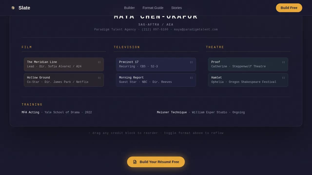 Narrative — Immersive Performance Landing Page Template