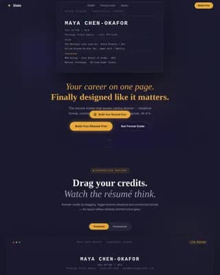 Narrative — Immersive Performance Landing Page Template