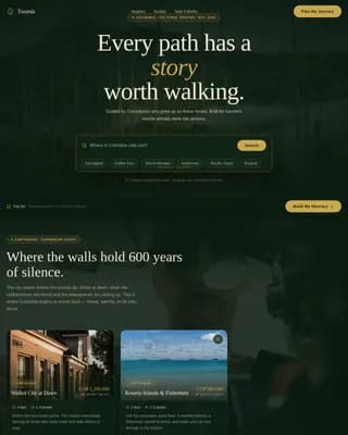 Journey — Experiential Travel Platform Landing Page Template