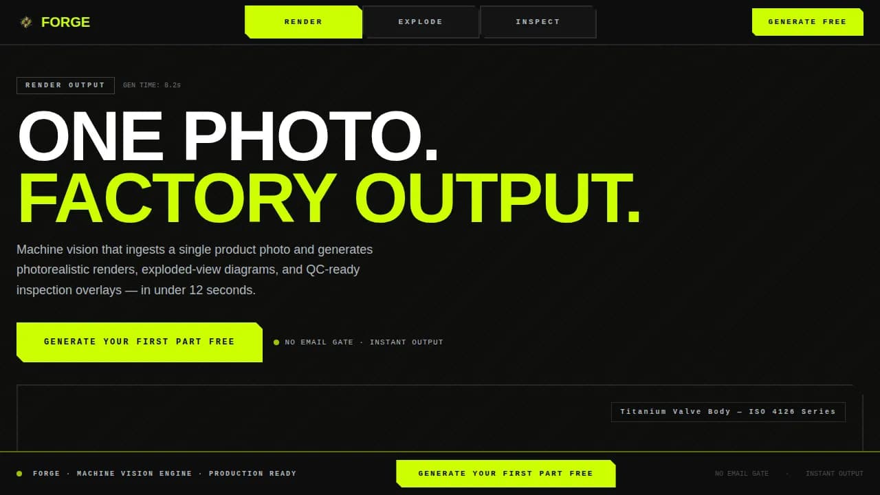 Manufacture — Cutting-Edge AI Design Landing Page Template