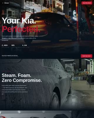 Shine — Elite Automotive Care Landing Page Template