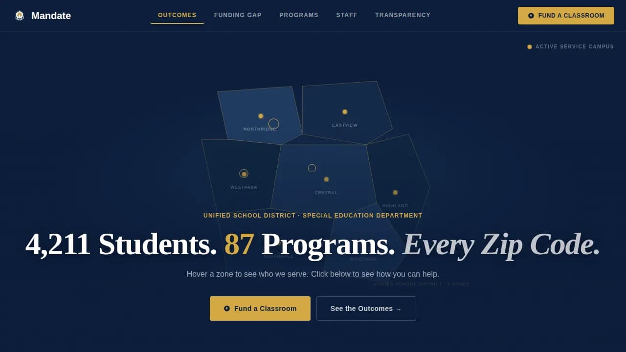 Authorize — Federal IEP Special Education Landing Page Template