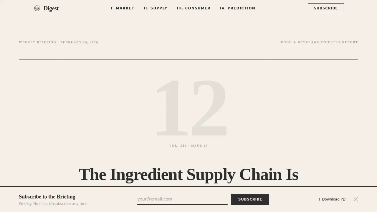 Flavor — Authoritative Culinary Industry Report Landing Page Template