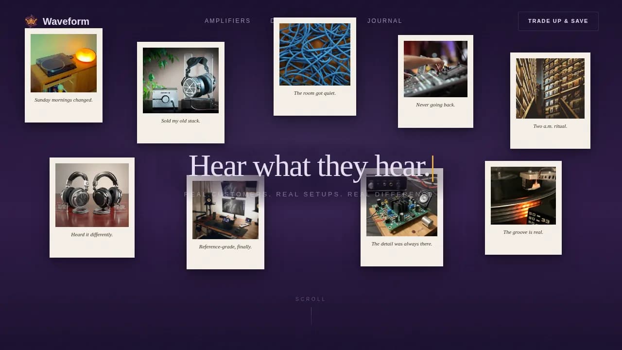 Harmonic — Vintage Hi-Fi Audio Equipment Landing Page Template