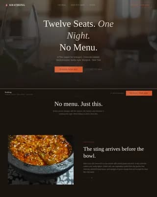 Gather — Upscale Supper Club Booking Landing Page Template