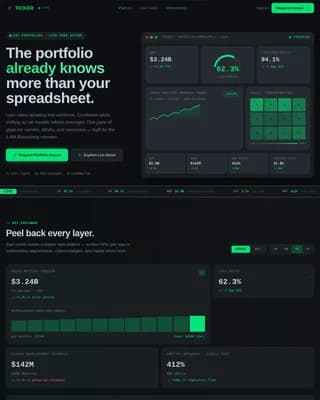 Momentum — Live Investment Analytics IR Landing Page Template