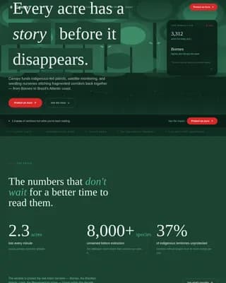 Ecosystem — Visionary Conservation Fundraising Landing Page Template