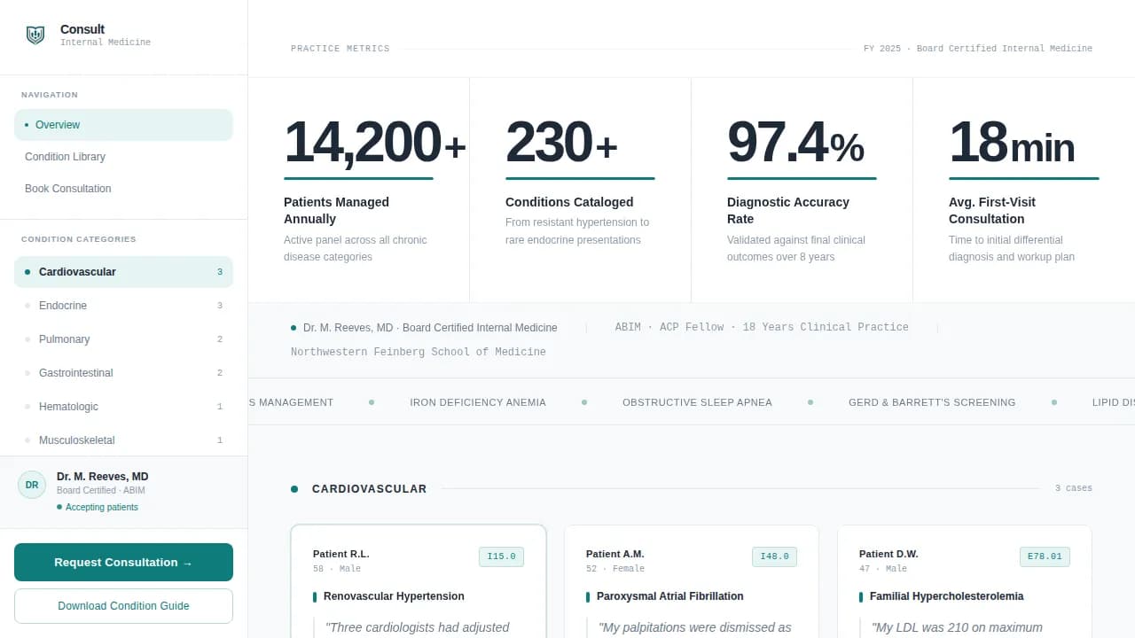 Diagnose — Expert Physician Symptom Library Landing Page Template