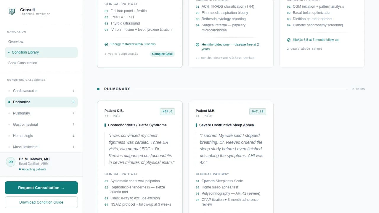 Diagnose — Expert Physician Symptom Library Landing Page Template