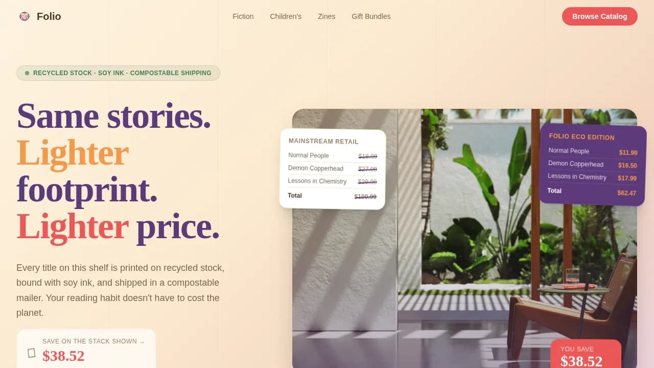 Eco-Friendly Booking Website Template