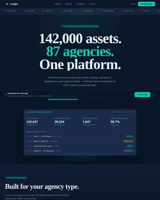 Ledger — Dynamic Public Sector Operations Landing Page Template